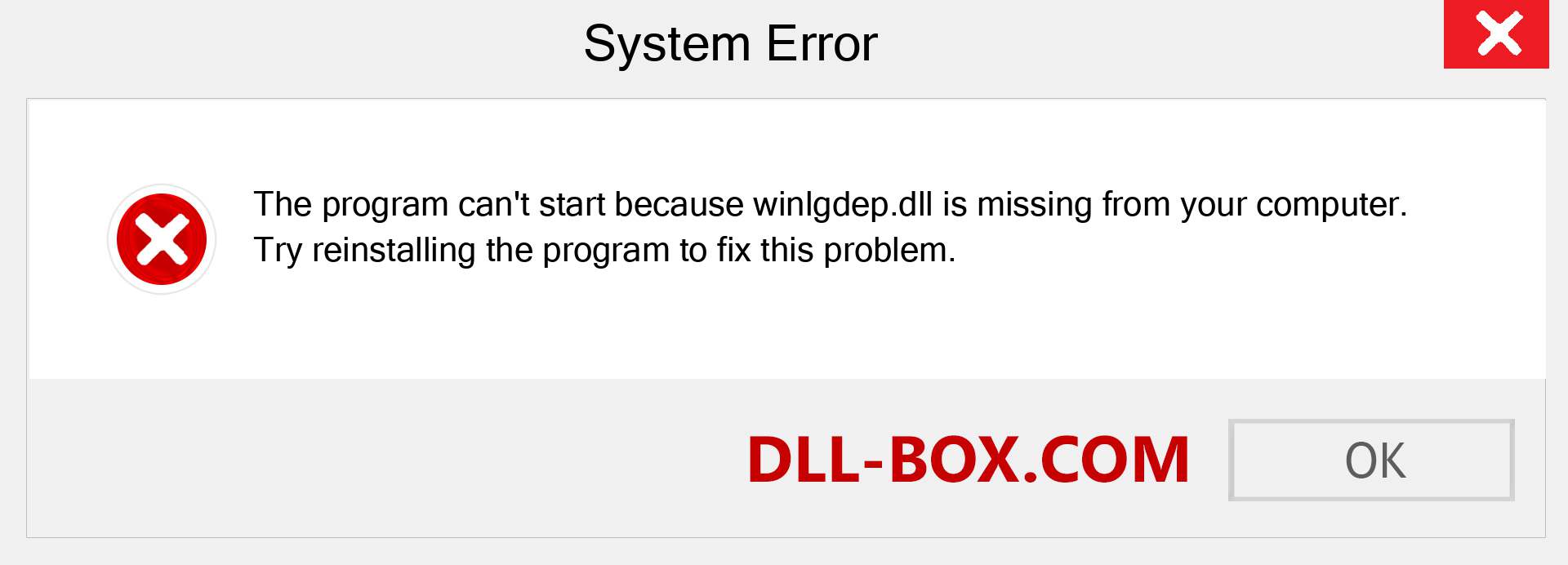  winlgdep.dll file is missing?. Download for Windows 7, 8, 10 - Fix  winlgdep dll Missing Error on Windows, photos, images
