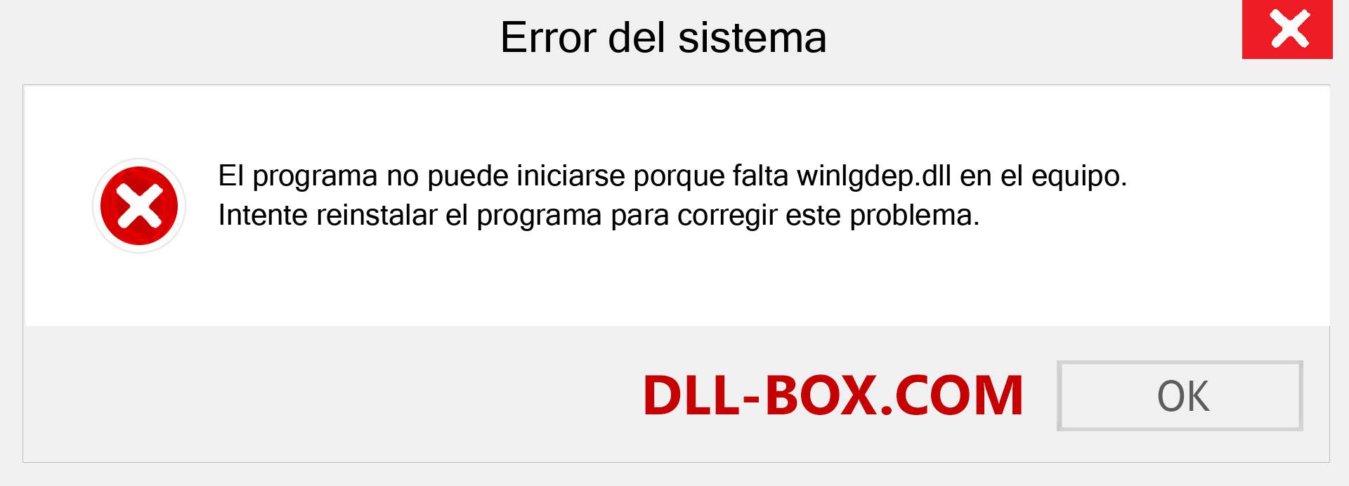 ¿Falta el archivo winlgdep.dll ?. Descargar para Windows 7, 8, 10 - Corregir winlgdep dll Missing Error en Windows, fotos, imágenes